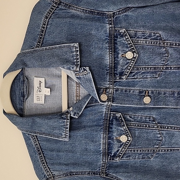 Gap Disney Mickey Mouse Icon Denim Jacket llX Kids- Women's Size Medium - Picture 3 of 16